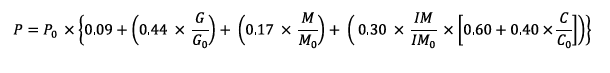 current tariff indexation formula